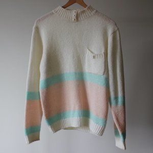 Vintage Knit pastel Sweater Size Large